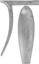 Buttplate, John Armstrong, Maryland, wax cast steel

Overall length 5-1/16", width 1-17/32", comb 3-3/8"